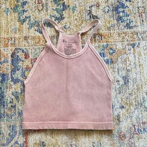 acid washed ballerina pink fp movement happiness runs cropped tank
